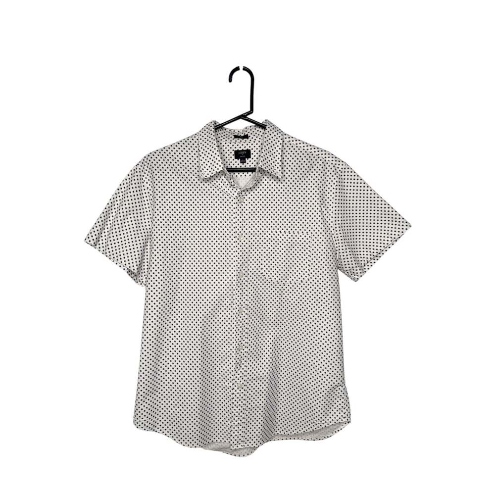 J.Crew Oxford Slim Short Sleeve Button Down Shirt Size L White